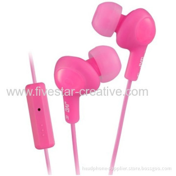 Jvc Ha-fr6 Gummy Plus Earbuds Inner-ear Headphones With Mic And Remote Pink 